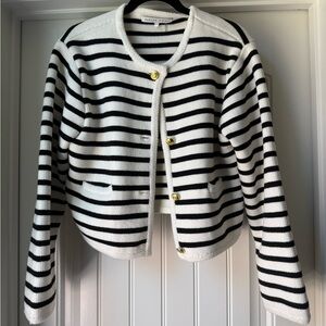 Striped Black and White Women's Jacket